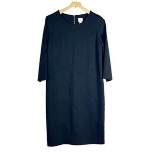Chicos Angled Seam Wendi Dress Black Size Medium 8